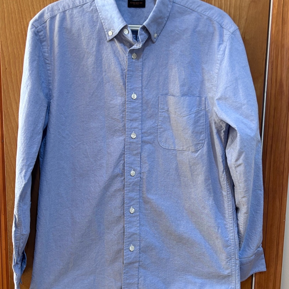 Women’s Coach Blue Casual Button Down Shirt